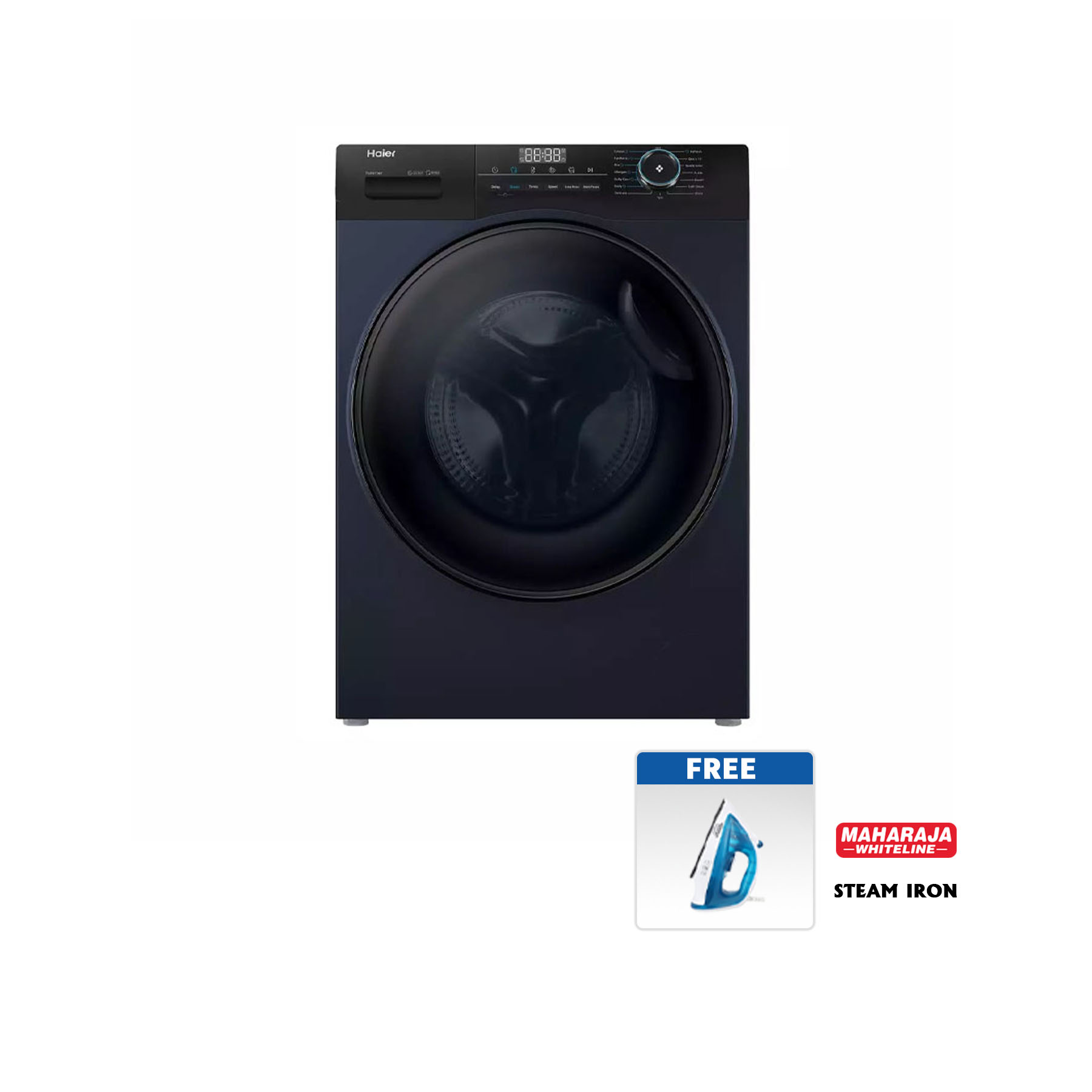 Haier 8 Kg Front Load Washing Machine HW80-IM12929CBK